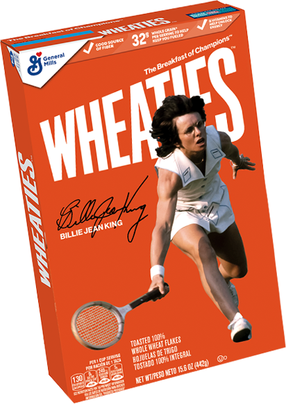 Billie Jean King Wheaties Box